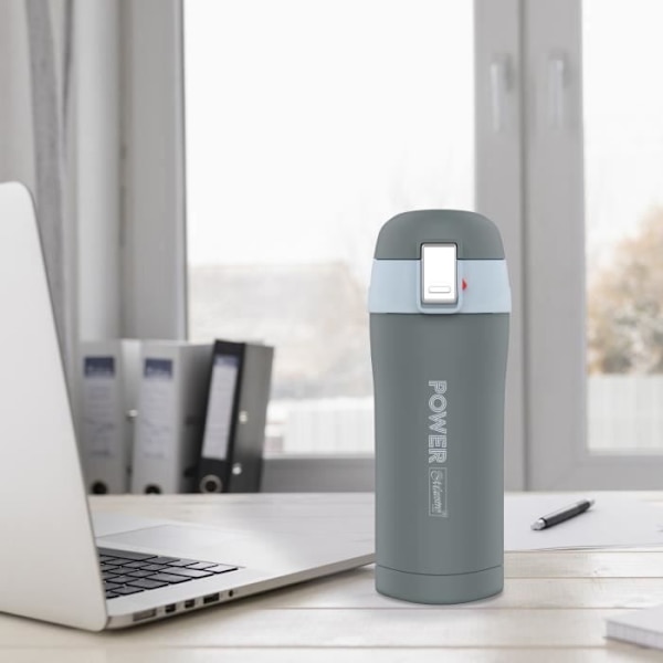 Isolerad flaska - Termos - Maestro Power - 300 ml - Rostfritt stål - Grå Grå