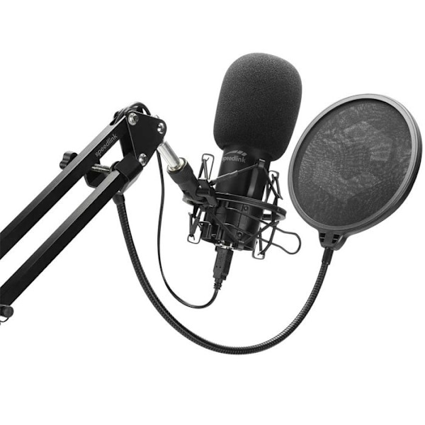 Streaming Kit - Speedlink - Volity Ready - Cardioid Mikrofon - Anti-Pop Filter - USB-A