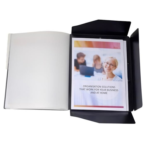 EXACOMPTA Folder 24x32cm Polypropen 12 Fack Svart Svart