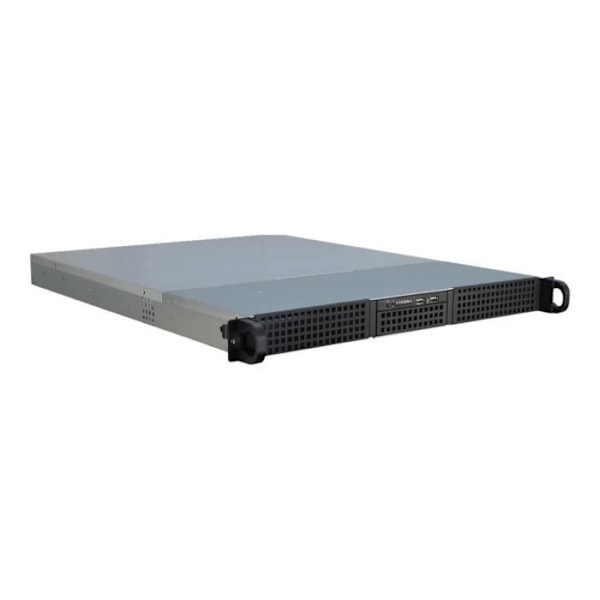 Inter-Tech IPC 1U-10265 Rackmonterbar 1U ATX förlängt fodral Ingen USB-strömförsörjning Svart