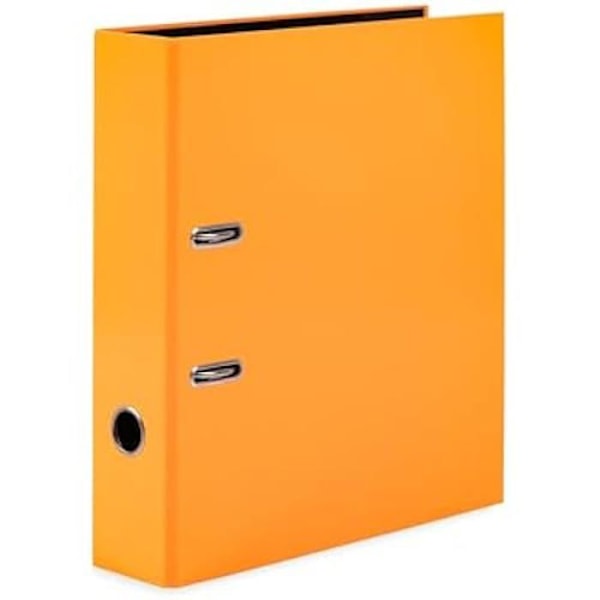 A4 mapp - HERMA - 20064 - Neonorange - 7 cm - Spolmekanism - Kartong fluorescerande orange