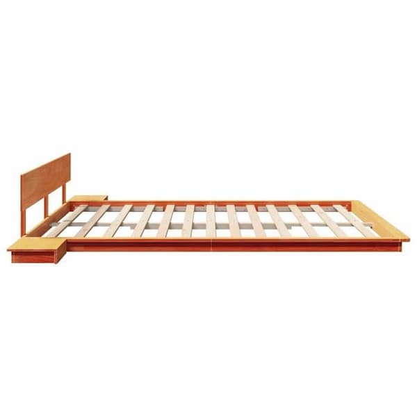 vidaXL Sängram Brun 200 x 200 cm trä 872388
