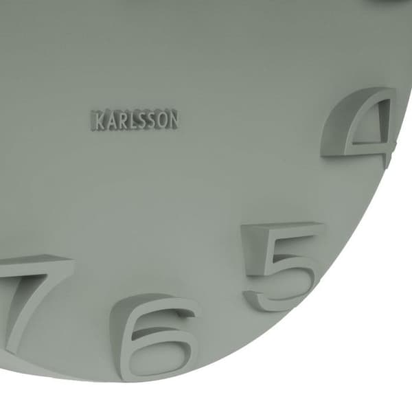 Väggklocka - Present Time - On the Edge - D42cm - Grön - Modern design Grön