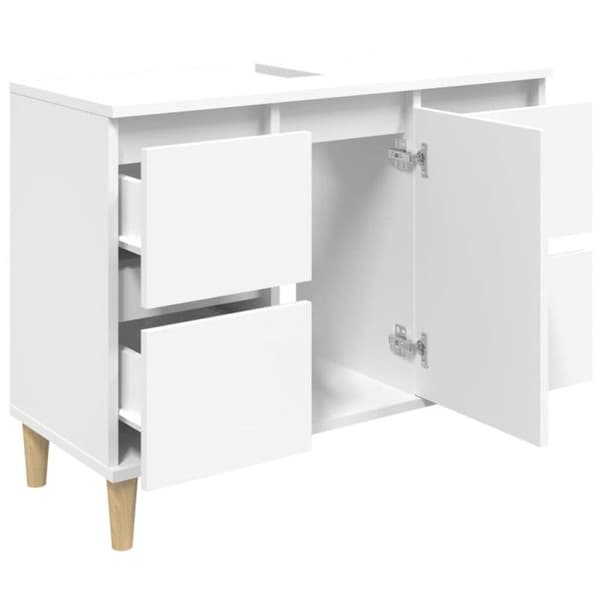 vidaXL Handfatmöbel vit 80x33x60 cm ingenjörsträ 821268 Vit