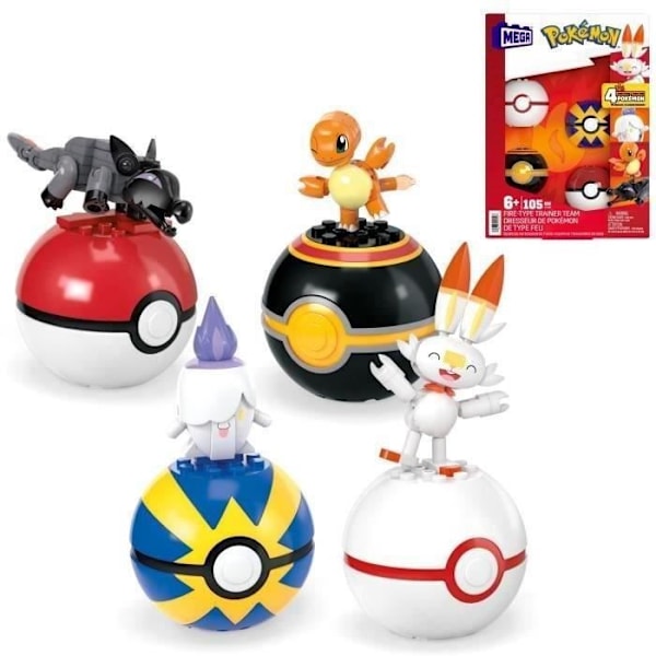 MEGA-Pokémon-Fire typ Pokémon Trainer-Building box HTJ06 Flerfärgad