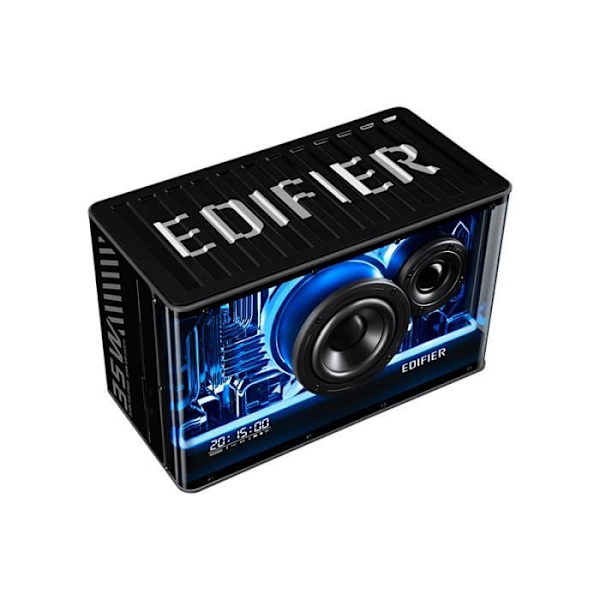EDIFIER QD35 svart - Kompakt Bluetooth-högtalarsystem med RGB-ljuseffekter Svart