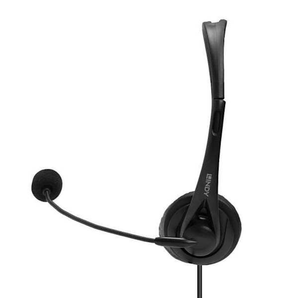 LINDY 3,5 mm monokopplade headset OCH USB Typ C med In-Line-kontroll