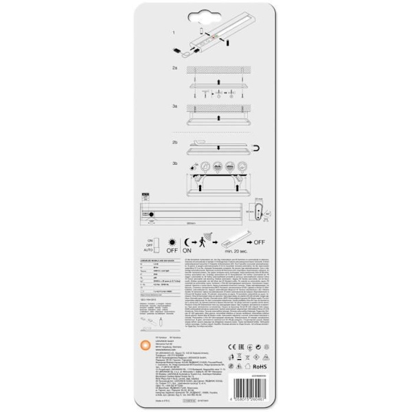 Luminaire LED - LEDVANCE - Linjär LED Mobilt Usb 300 - Uppladdningsbar - Rörelsedetektor - Silver