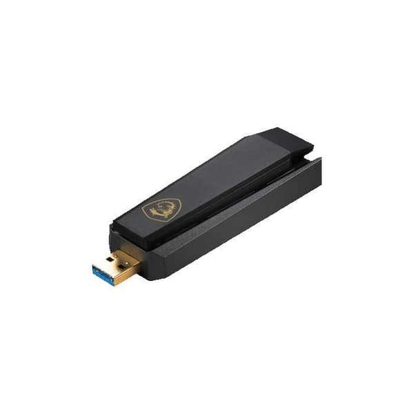 USB WiFi 6E-adapter - MSI - AXE5400 - 5400 Mbps - Tri-Band - WPA3-säkerhet