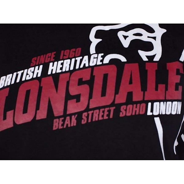 T-shirt för män - Lonsdale - Walkley - Svart - Korta ärmar - Rundad hals Svart jag