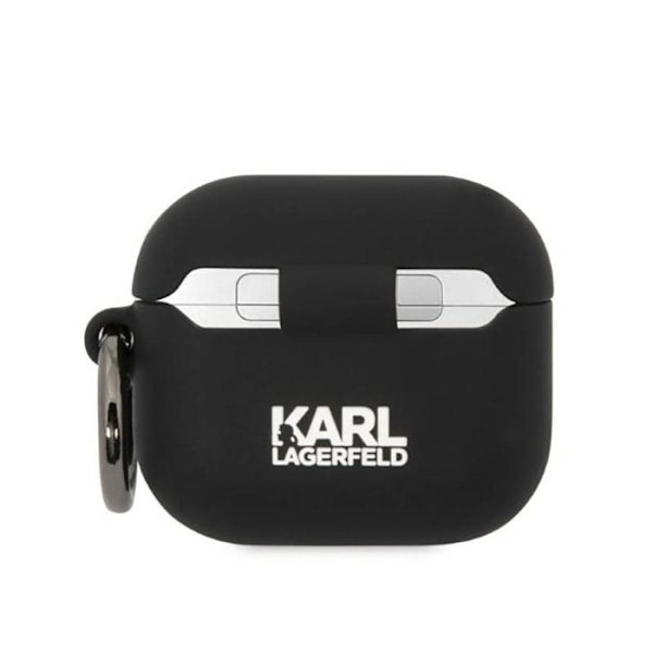 Coque en silicone - Karl Lagerfeld - Choupette 3D - AirPods 3 - Noir - Protection et clip détachable