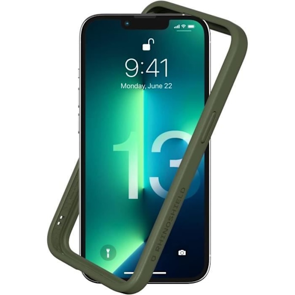 Coque Bumper - RhinoShield - CrashGuard NX - Stötsäker Skydd - Kompatibel med iPhone 13 Pro - Kaki Grön Grön khaki