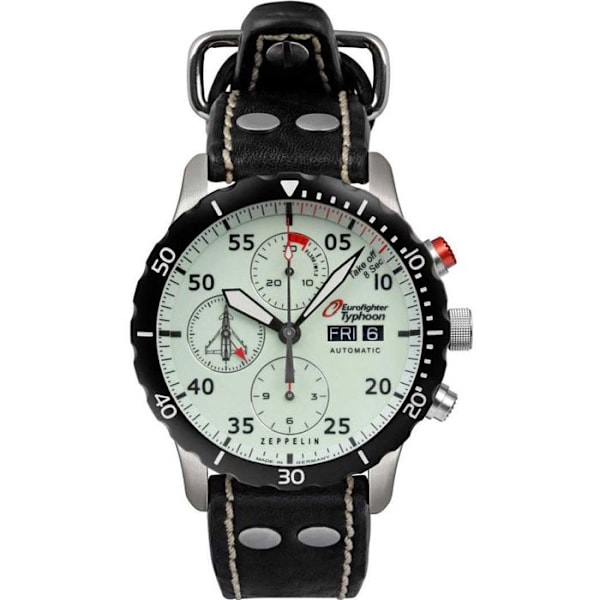 Zeppelin 7218-5 Eurofighter Typhoon automatisk begränsad Herrklocka 43mm 20ATM