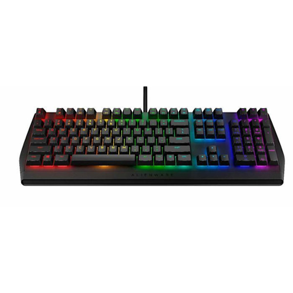 Alienware - AW410K-WW - Extra platt RGB mekaniskt speltangentbord - AW410K - US INT (QWERTY), Cherry MX Brown kontakter