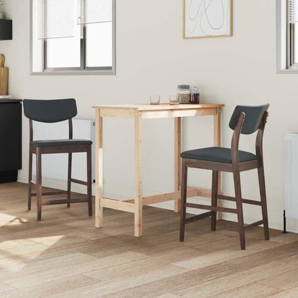 vidaXL Matstolar 2 st Ljusbrun 48 x 49 x 95 cm,42020475