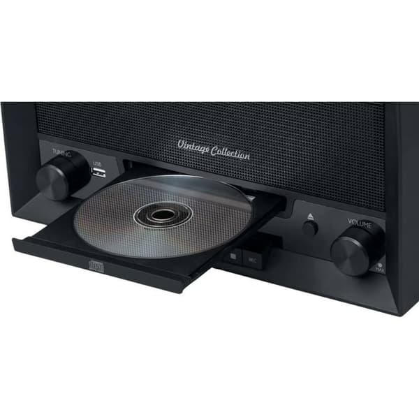 Plattspelare - MUSE - MT-112 MB - Mikrosystem CD - Bluetooth - 3 hastigheter (33/45/78) mörkt trä