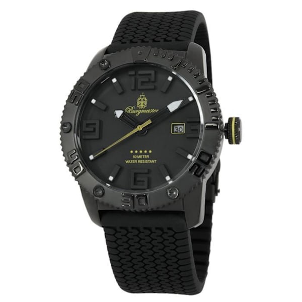 Klocka - Burgmeister - BM522-622A - Kvarts - Läder - Analog Svart