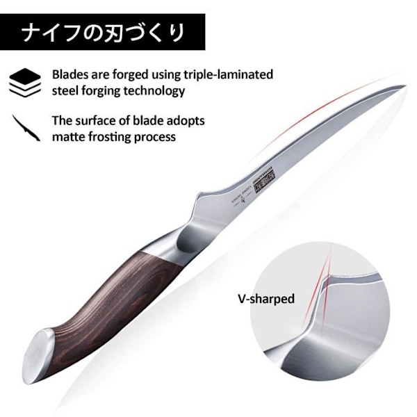 Skydd för knivar - knivfodral - knivväska - knivblock Hoshanho - Filékniv 18cm