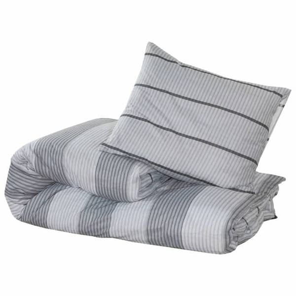 vidaXL Påslakanset Grå 200x200 cm Bomull 136444