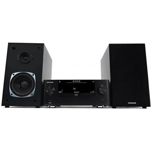 Micro Hi-Fi-system - Aiwa - MSBTU-500 - Bluetooth 5.0 - 50W RMS - CD/MP3-spelare svart