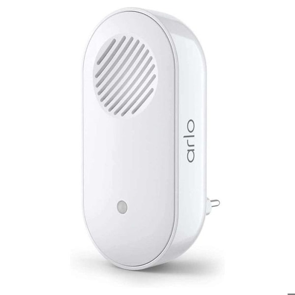 Ansluten klocka - ARLO - CHIME V2 - Omedelbara aviseringar - Inbyggd siren - Lätt installation Vit