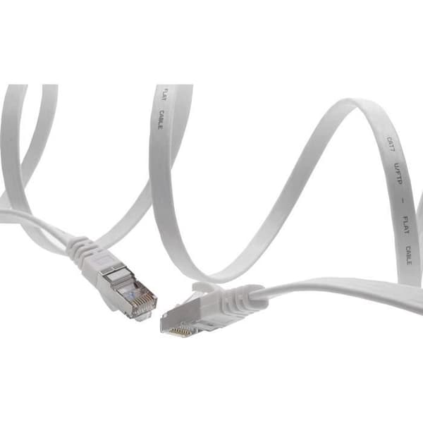 Kabelnät Cat. 7 Gigabit Ethernet LAN, flatkabel, platt kabel (RJ45), nätverkskabel, kabel (10 Gbits-) Platt installationskabel 1127