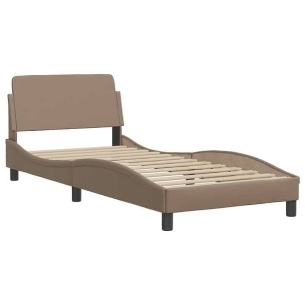 vidaXL Dover sängram cappuccino 90x200 cm konstläder 373122