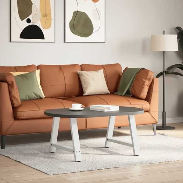 vidaXL A-formade soffbordsben, 2 stycken, vit, 60 x (42-43) cm, stål 4012837