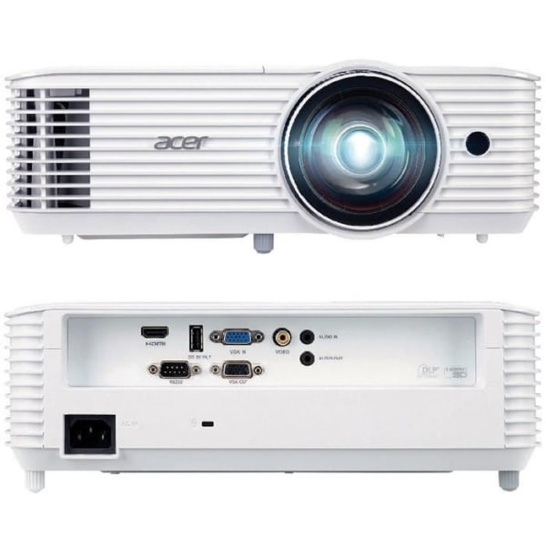 ACER S1286H DLP-projektor - XGA 1024x768 - 3500 lm - 20 000:1 - Fram/Bak/Tak - 5000h - HDMI