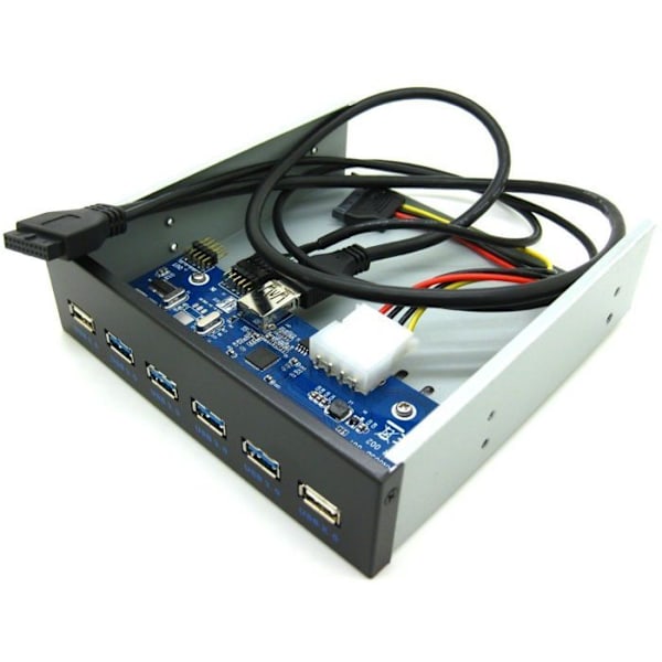 Frontpanel 4 USB 3.0-portar och 2 USB 2.0-portar för 5,25 CDROM-plats. USB3 Superspeed 5G