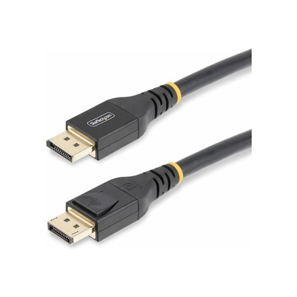 StarTech.com 50 fot (15 m) VESA-certifierad Active DisplayPort 1.4-kabel, DP8K DisplayPort-kabel med HBR3, HDR10, MST, DSC 1.2, HDCP 2.2, 8