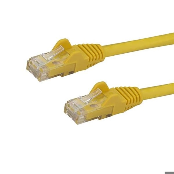 STARTECH Cat6 UTP nätverkskabel utan krok - 50 cm Gul - Anti-snag RJ45 Ethernet-kabel - Patchkabel