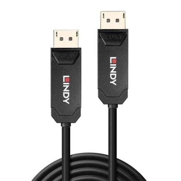 LINDY DisplayPort anslutningskabel DisplayPort-kontakt 15,00 m svart 38521 DisplayPort-kabel