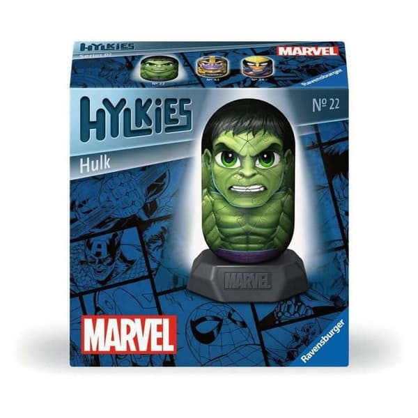 Pussel 3D - RAVENSBURGER - Hylkies Marvel nr 22 Hulk - 54 bitar - numrerade plastbitar - stöd och karta