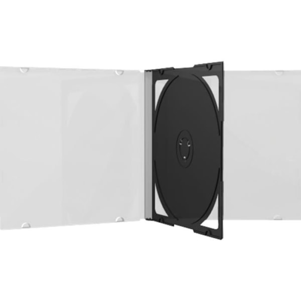 MediaRange Skyddsfodral BOX23 optisk skivfodral Dubbla 2-skivors fodral Svart, Transparent