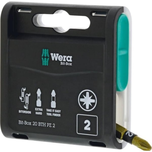 Bitssortiment 20 BTH PZ2x 25mm 20er Box Wera - 4013288187963