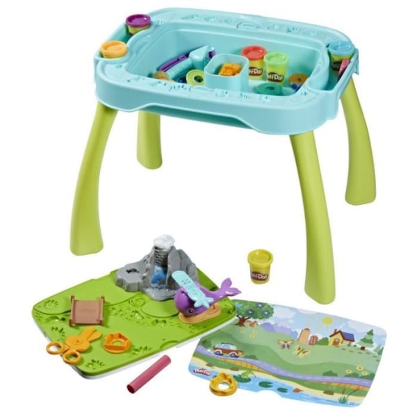 Vändbart Play-Doh Creation-bord för barn med 15 tillbehör och 6 krukor med  Playdough, Play-Doh-förrätter aa86 | Fyndiq