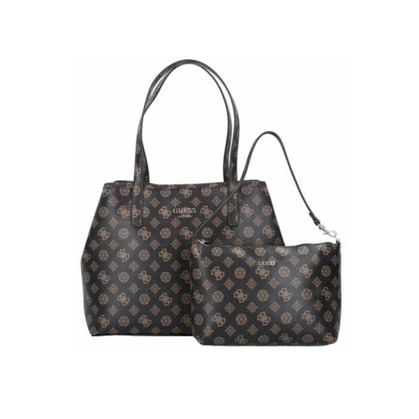 Cabas + logotypad väska Vikky - Guess jeans - Dam, U Brun