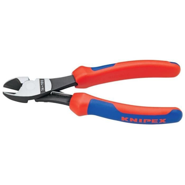 Knipex 74 12 180 högväxel sidoskärtång - Öppning 180 mm - Röd