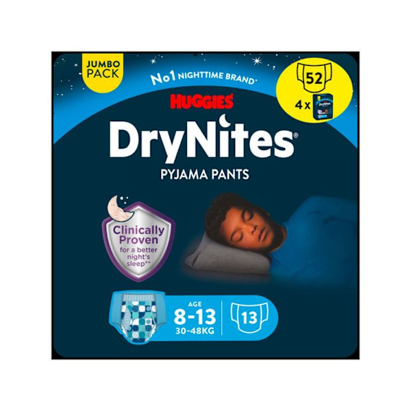 DryNites Nattblöja för Kille 8-15 År 27-57 kg (4x13) N/A