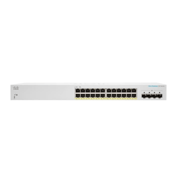 Cisco CBS220-24FP-4X-EU Smart 24-portars GE, Full PoE+ 382W, 4x10G SFP+
