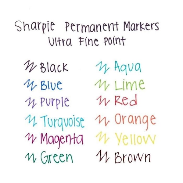 SHARPIE Permanent Marker - Ultrafin spets - Svart (2-pack) Svart