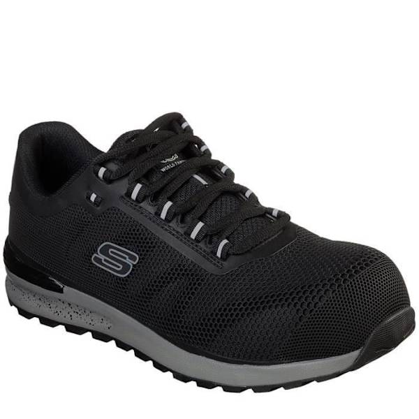 Skechers Lyndale Skyddsskor - Herr - Svart - Ståltåhätta och Memory Foam-sula Svart 41