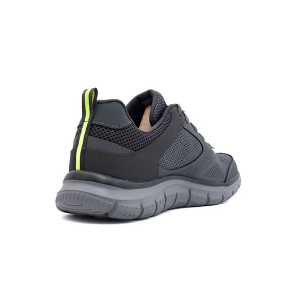Skor i läder - SKECHERS - TRACK-SYNTAC - Herr - Grå - Platt häl Grå