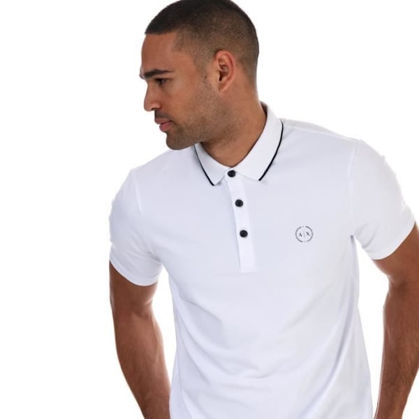 Polo - Armani Exchange - Vit - Kortärmad - Polokrage - Stretch bomull Vit XXL