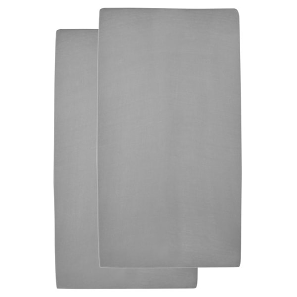 Meyco Baby Uni drap-housse berceau - paket med 2 - jersey - grå - 40x80/90cm grå