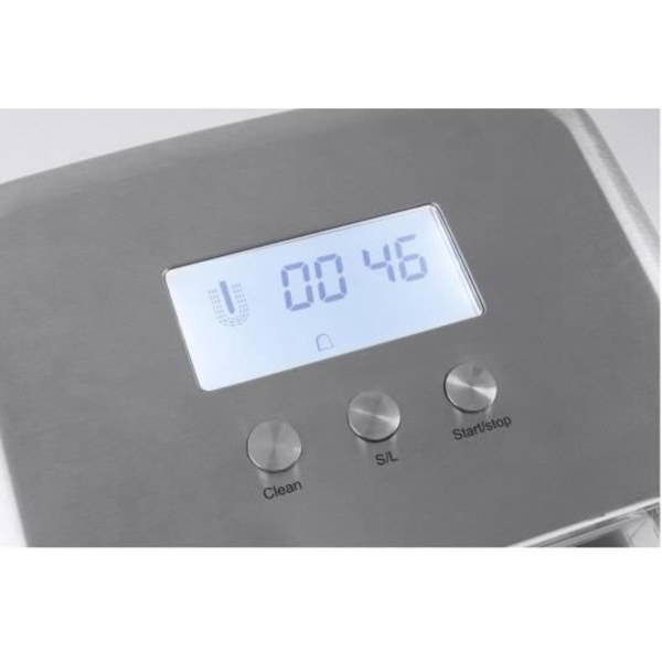 Ismaskin - 3302 - Grå - 500g isbitar på 1 timme - 2 iskubsstorlekar - LED-indikator