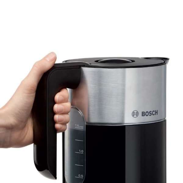 Styline elektrisk vattenkokare - BOSCH - TWK8613P - 1,5L - 2400W - Håll värmen - Anti-kalk - Svart