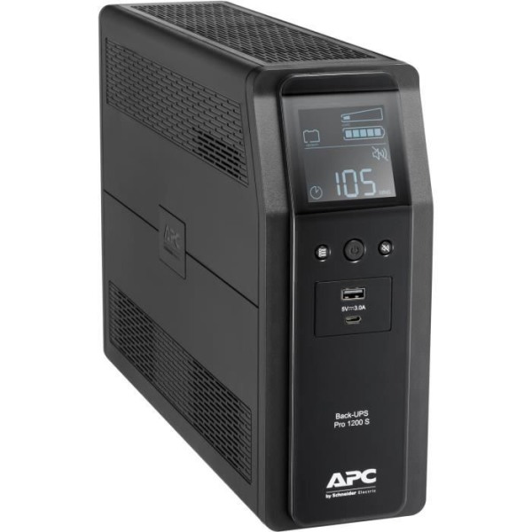 APC UPS BACK UPS PRO BR 1200VA avbrottsfri strömförsörjning Linjeinteraktivitet 720 W 8 AC-uttag