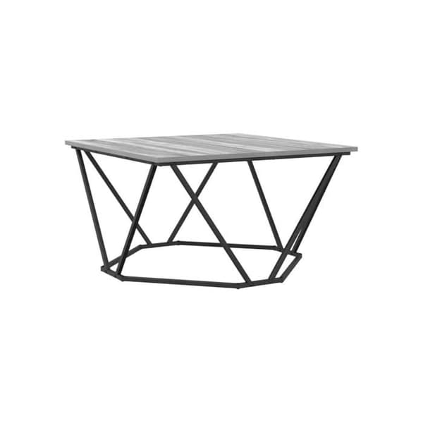 Modern soffbord - vidaXL - Grå Sonoma - Ingenjörsträ och stål - 80x80x45 cm - Modern stil - Lättskött Gris Sonoma